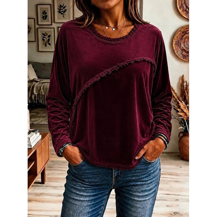 Fringe-trim avslappnad tunika
