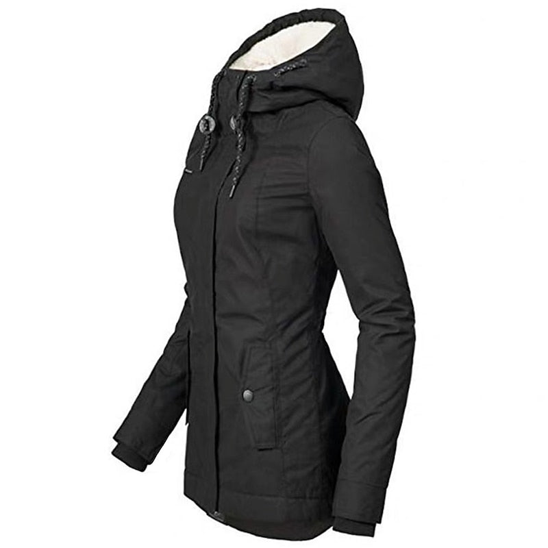 Mysig med huva vinter parkas