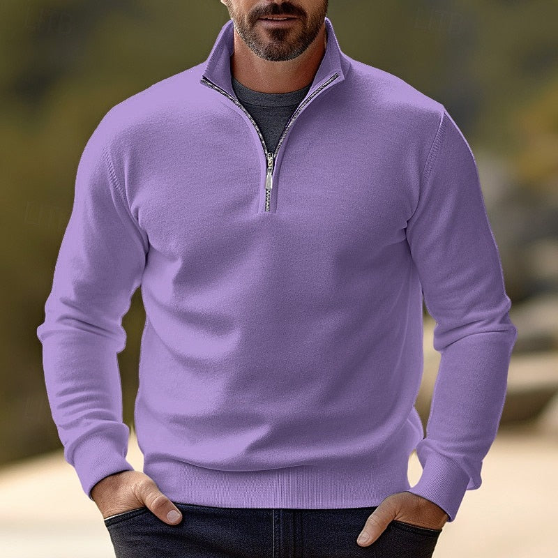 Förfinad med halv dragkedja pullover