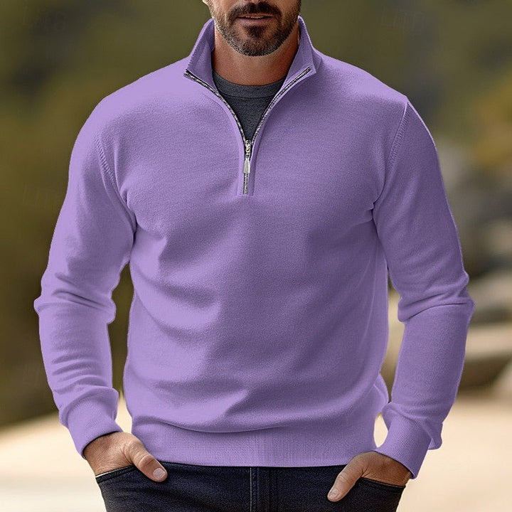 Förfinad med halv dragkedja pullover