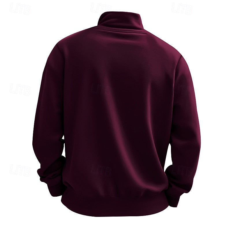 Förfinad med kvartsdragkedja sweatshirt