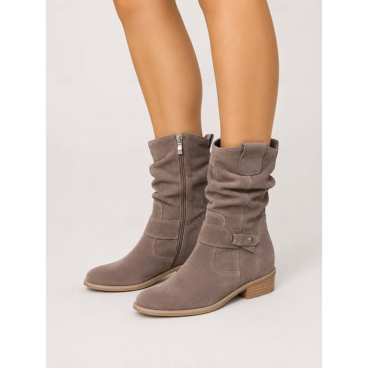 Slouchy spänne ankelboots