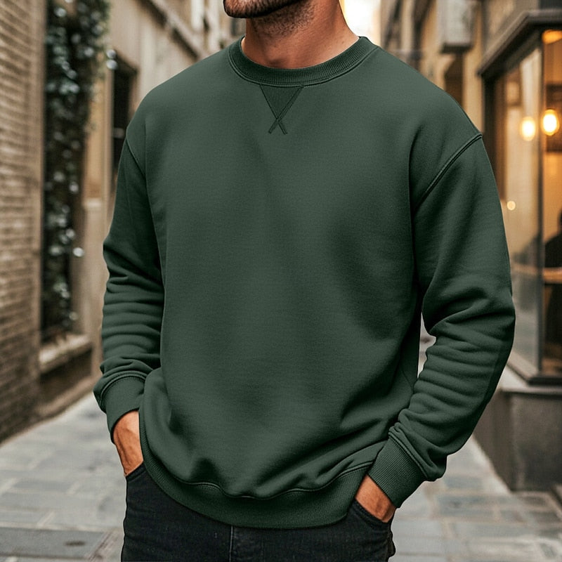 Klassisk rundhalsad sweatshirt