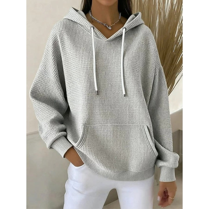 Strukturerad dragsko hoodie