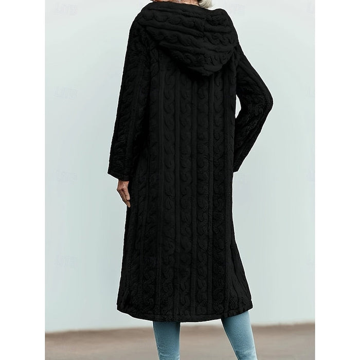 Med huva longline kappa