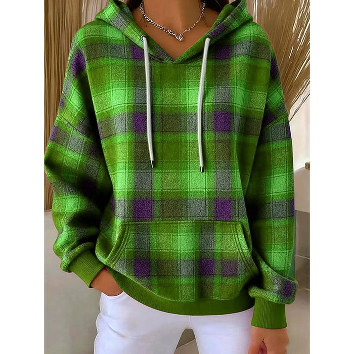 Mysig rutig hoodie