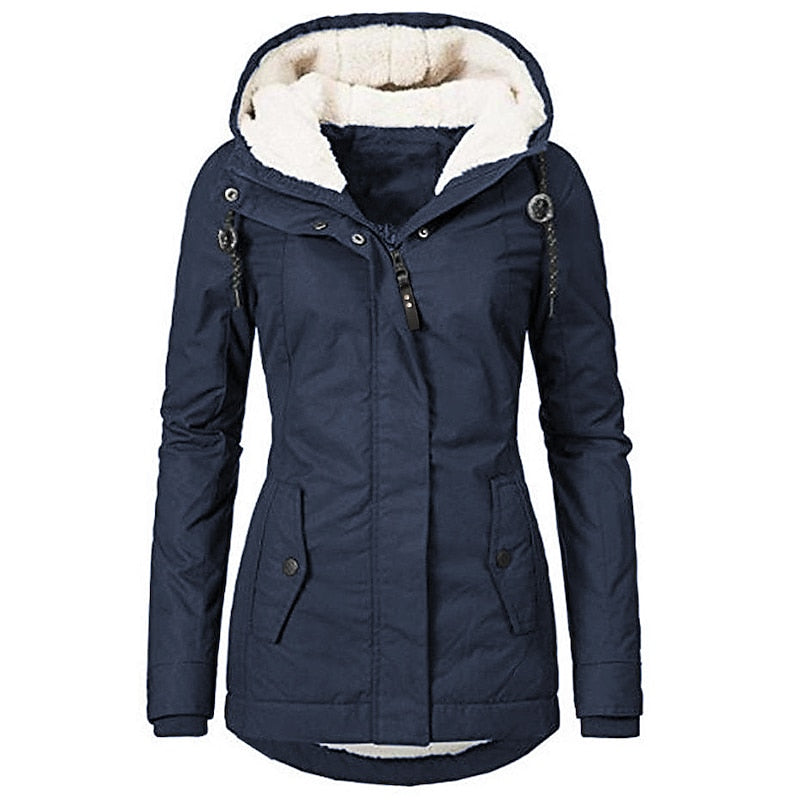 Mysig med huva vinter parkas