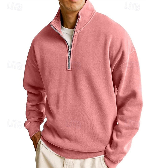 Med kvartsdragkedja sweatshirt