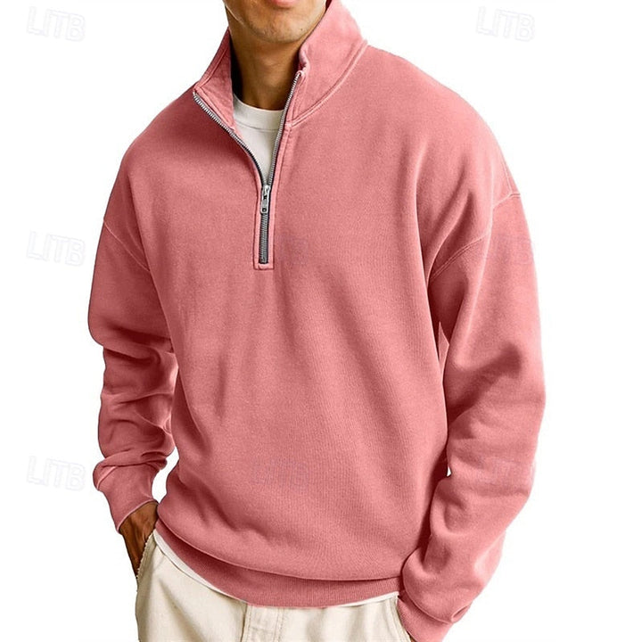 Med kvartsdragkedja sweatshirt