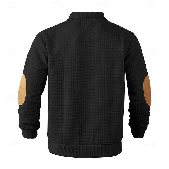 Strukturerad stående-krage pullover