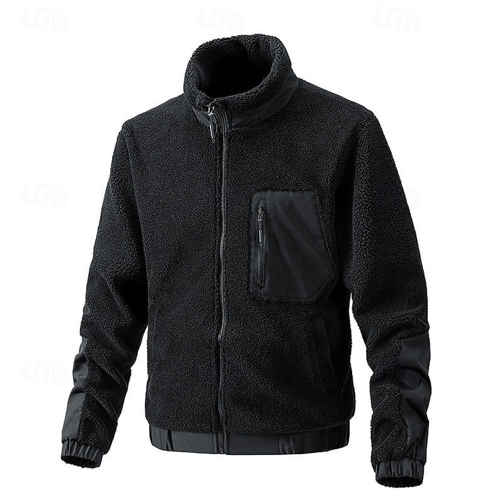 Mysig med hel dragkedja fleece jacka