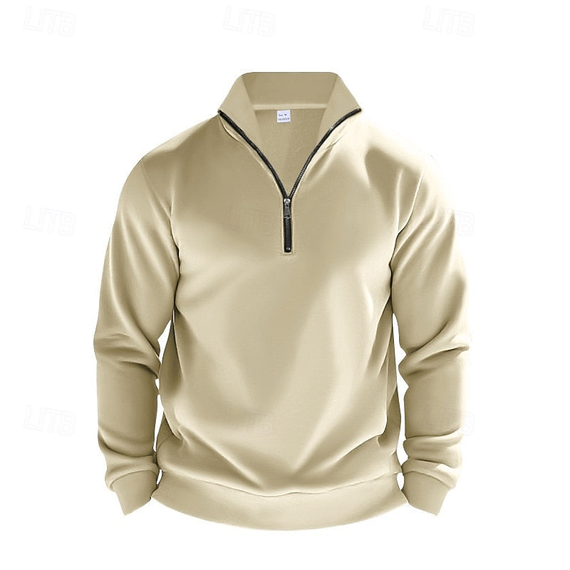 Förfinad med kvartsdragkedja sweatshirt