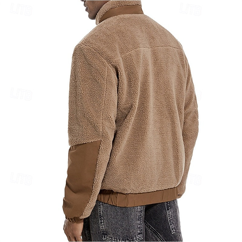 Mysig med hel dragkedja fleece jacka