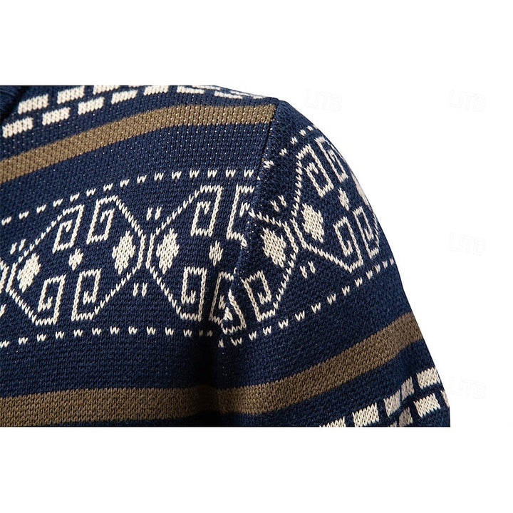 Fair isle med dragkedja jul kofta