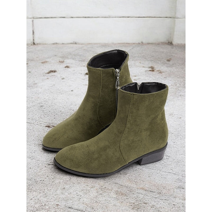 Sida-dragkedja blockklack ankelboots