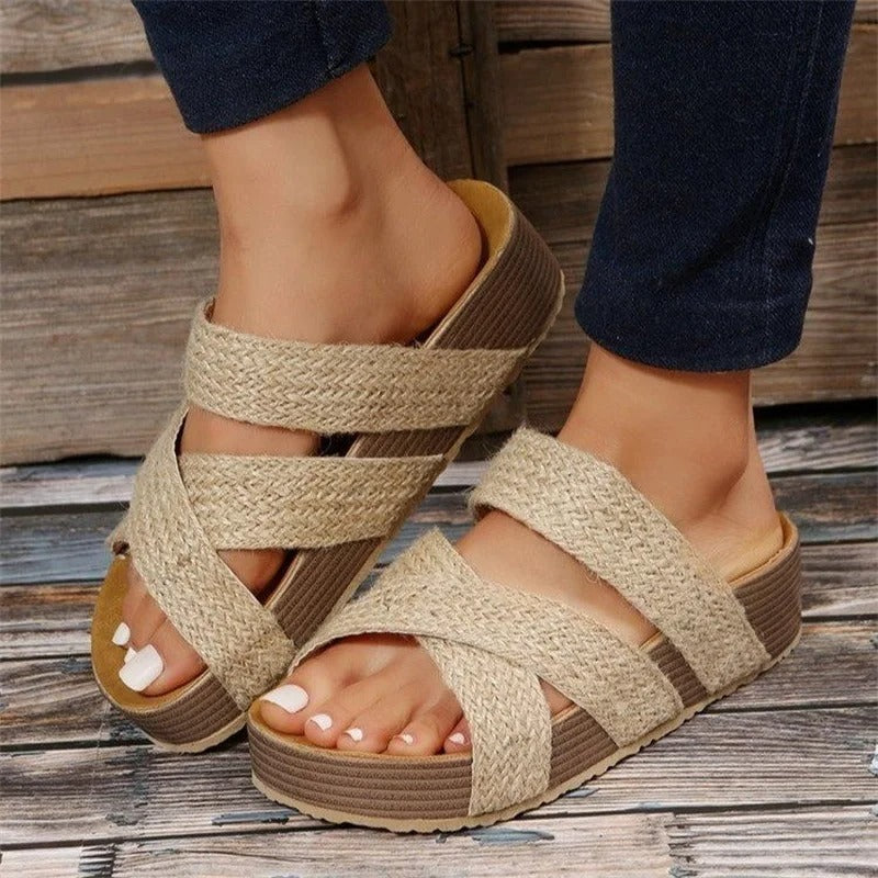 Bekväm ortopedisk flätad sandal