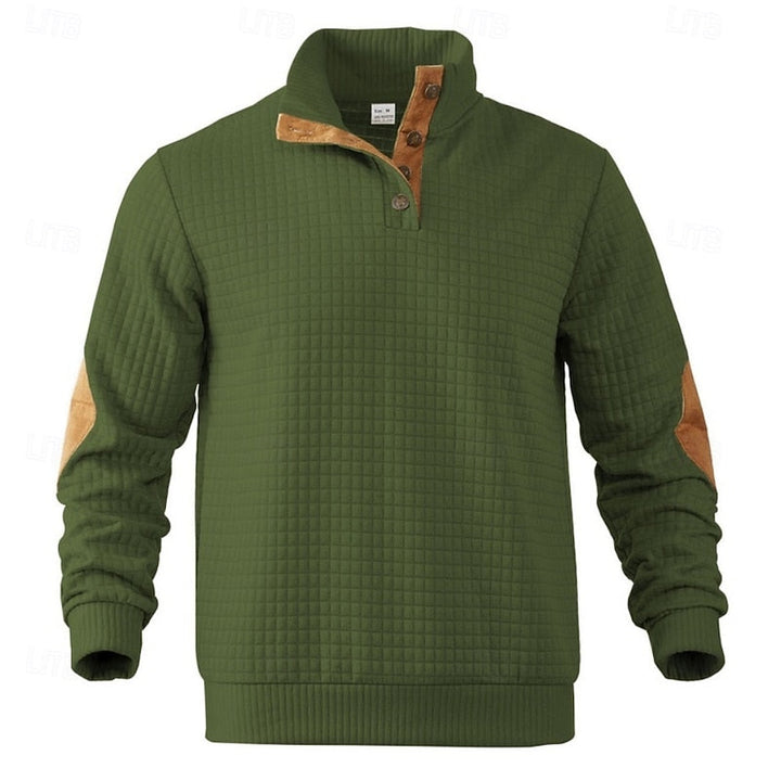 Strukturerad stående-krage pullover