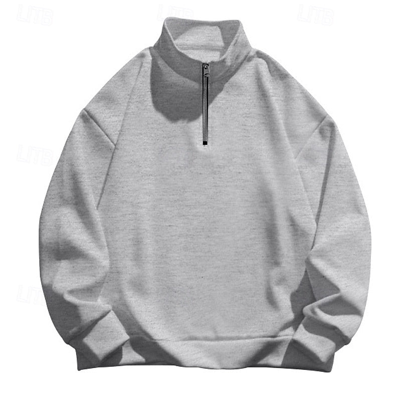 Med kvartsdragkedja stående krage pullover