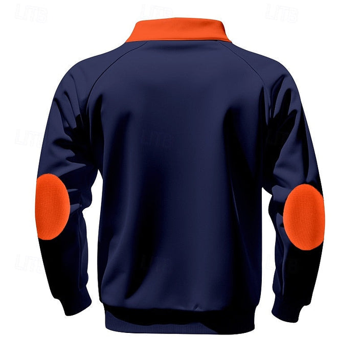 Med kvartsdragkedja färg block pullover