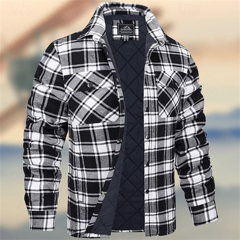 Robust quiltad skjortjacka