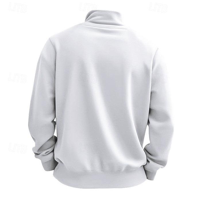 Förfinad med kvartsdragkedja sweatshirt