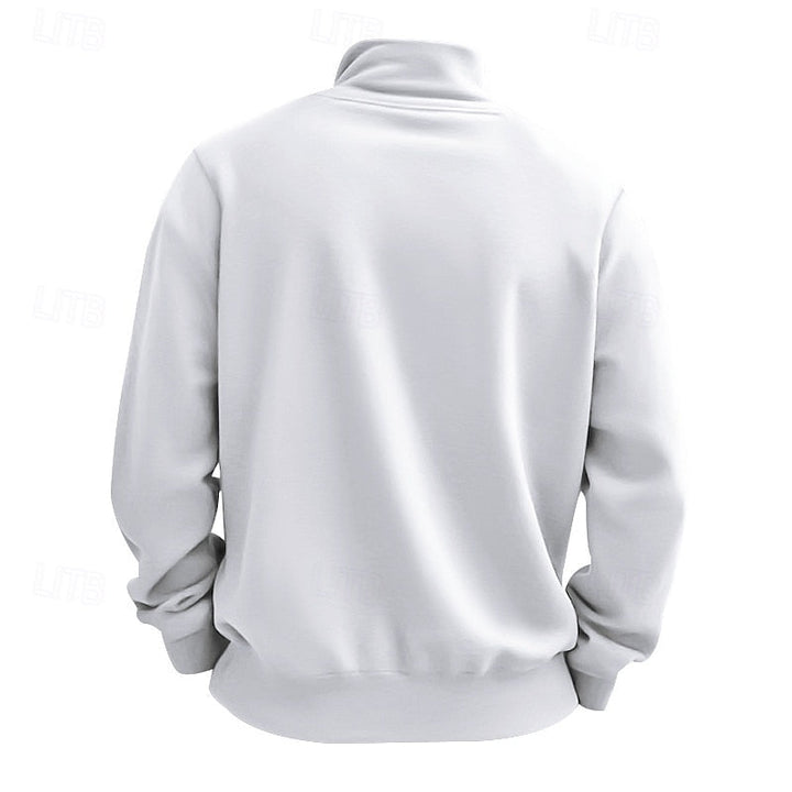 Förfinad med kvartsdragkedja sweatshirt
