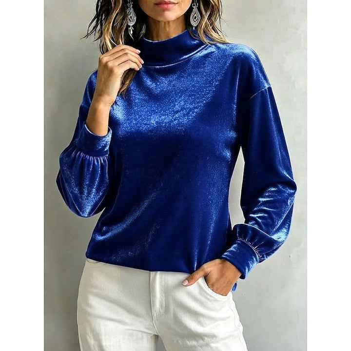 Elegant mock hals blus