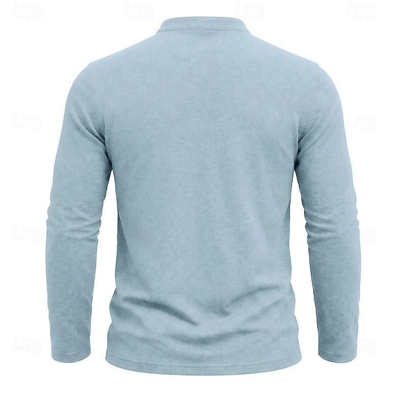 Klassisk henley långärmad skjorta