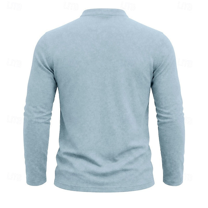 Klassisk henley långärmad skjorta